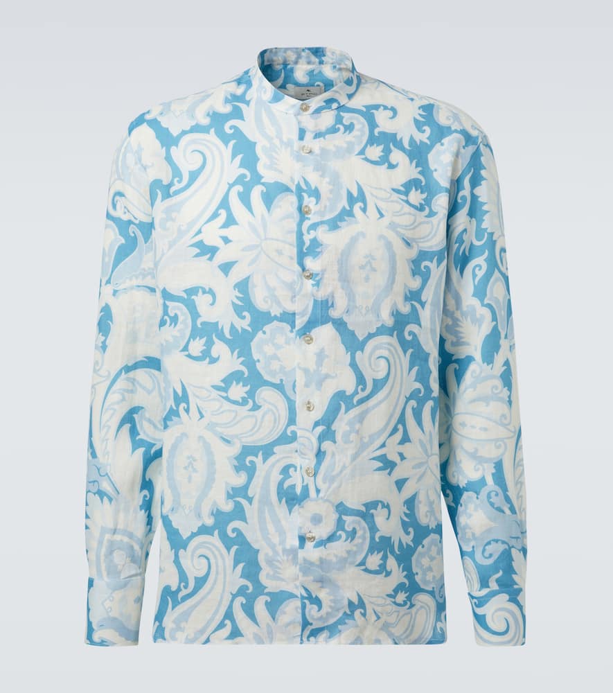 Floral linen shirt