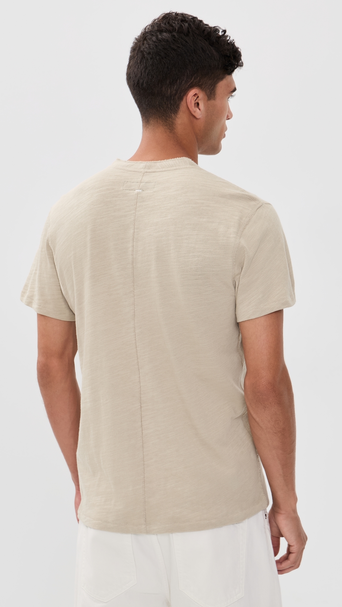 Classic Flame Short Sleeve Henley Tee Taupe