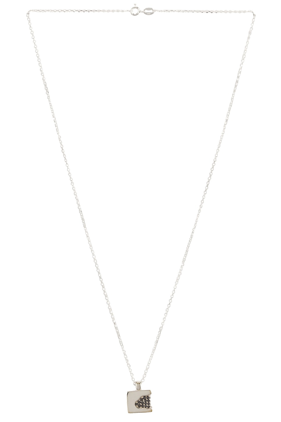 Ellie Mercer Black Diamond Once Piece Pendant in Black Diamond - Metallic Silver.  a