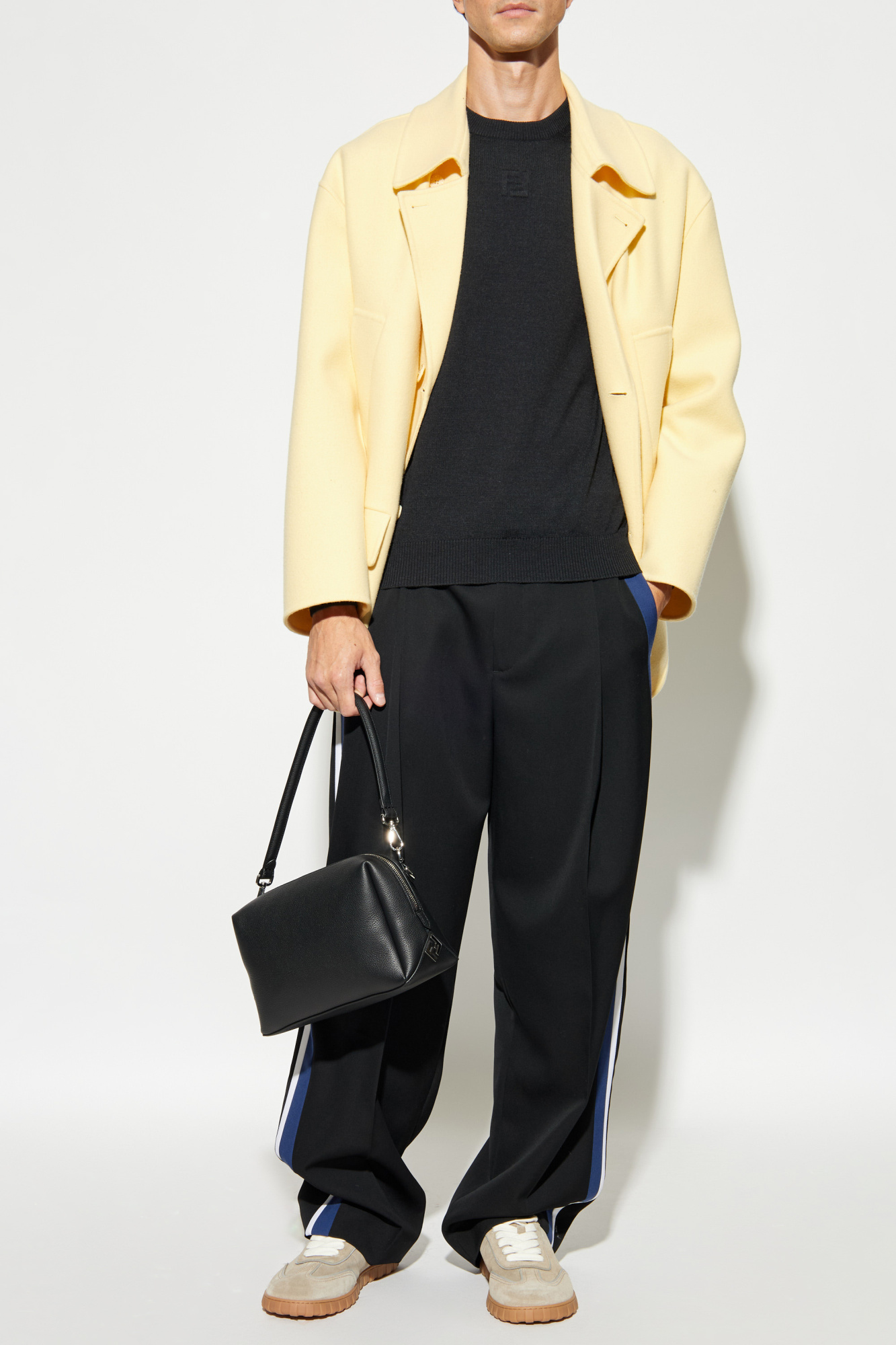 Wool Trousers, Men's, Black