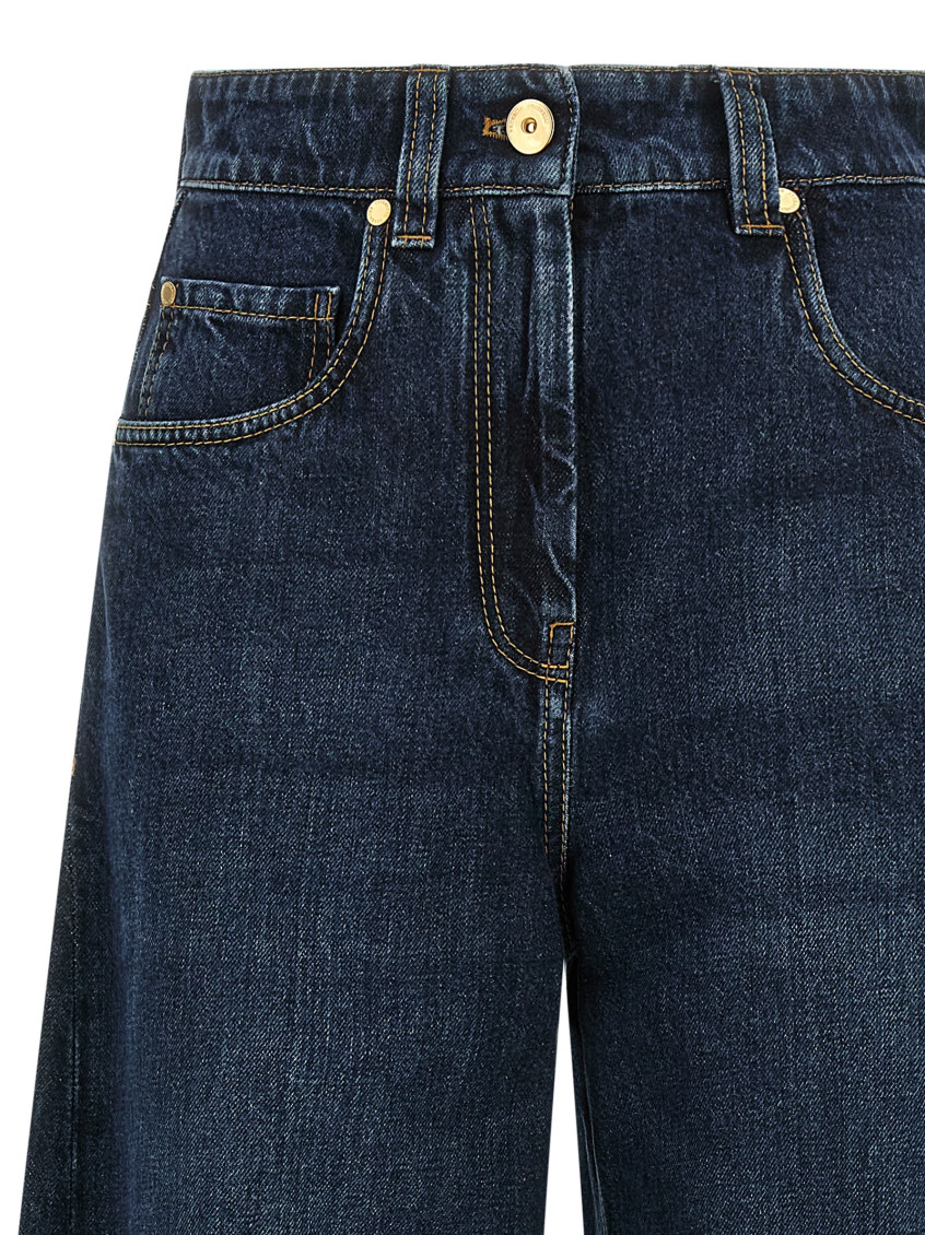 Wide Barrel Full Lenght Jeans Blue