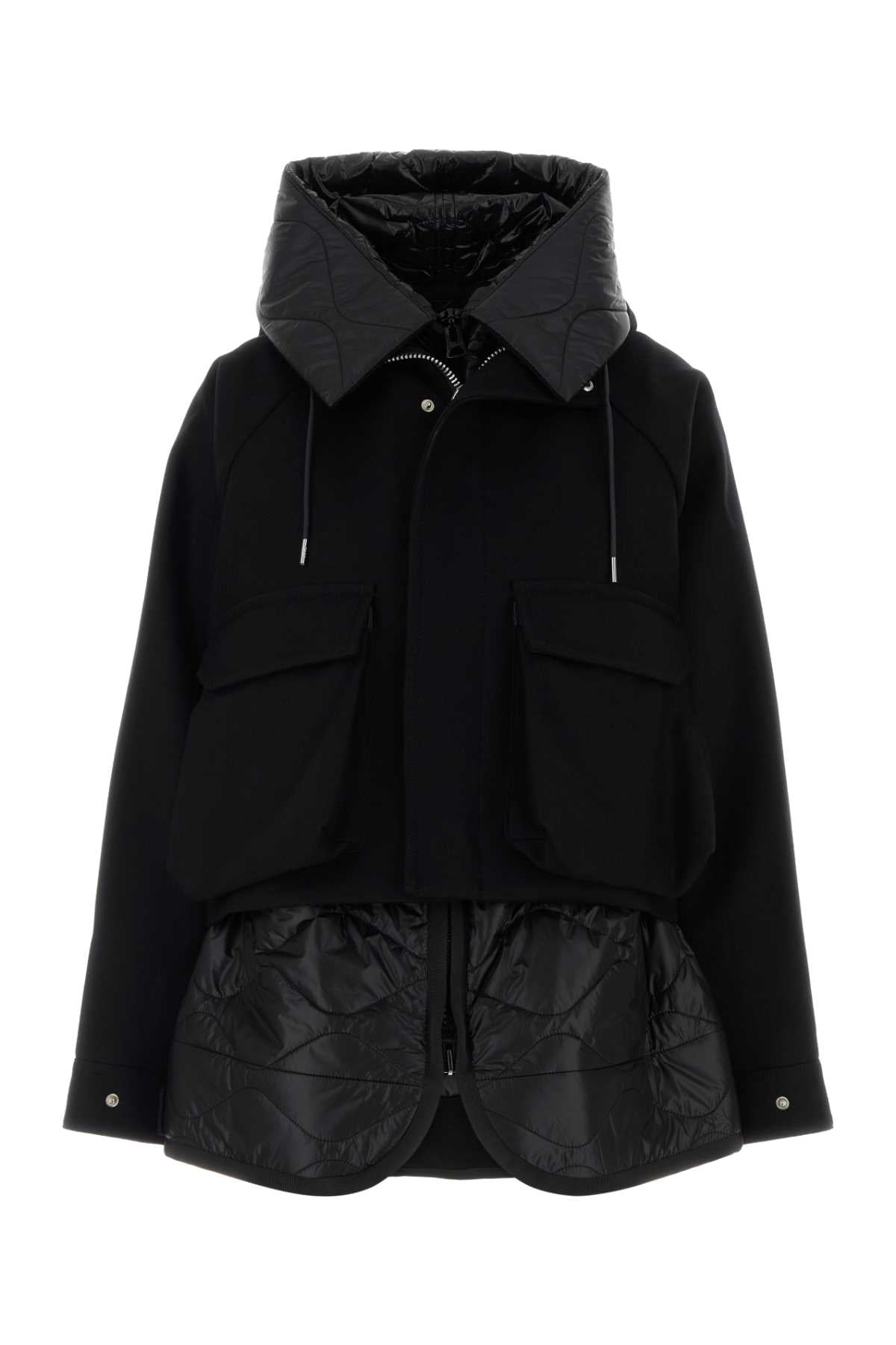 Melton Down Jacket — Black