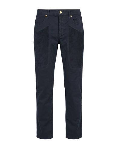 Man Pants Navy Size 31 Cotton, Elastane