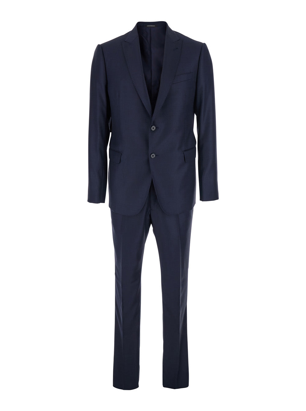 Wool-Blend Suit — Navy