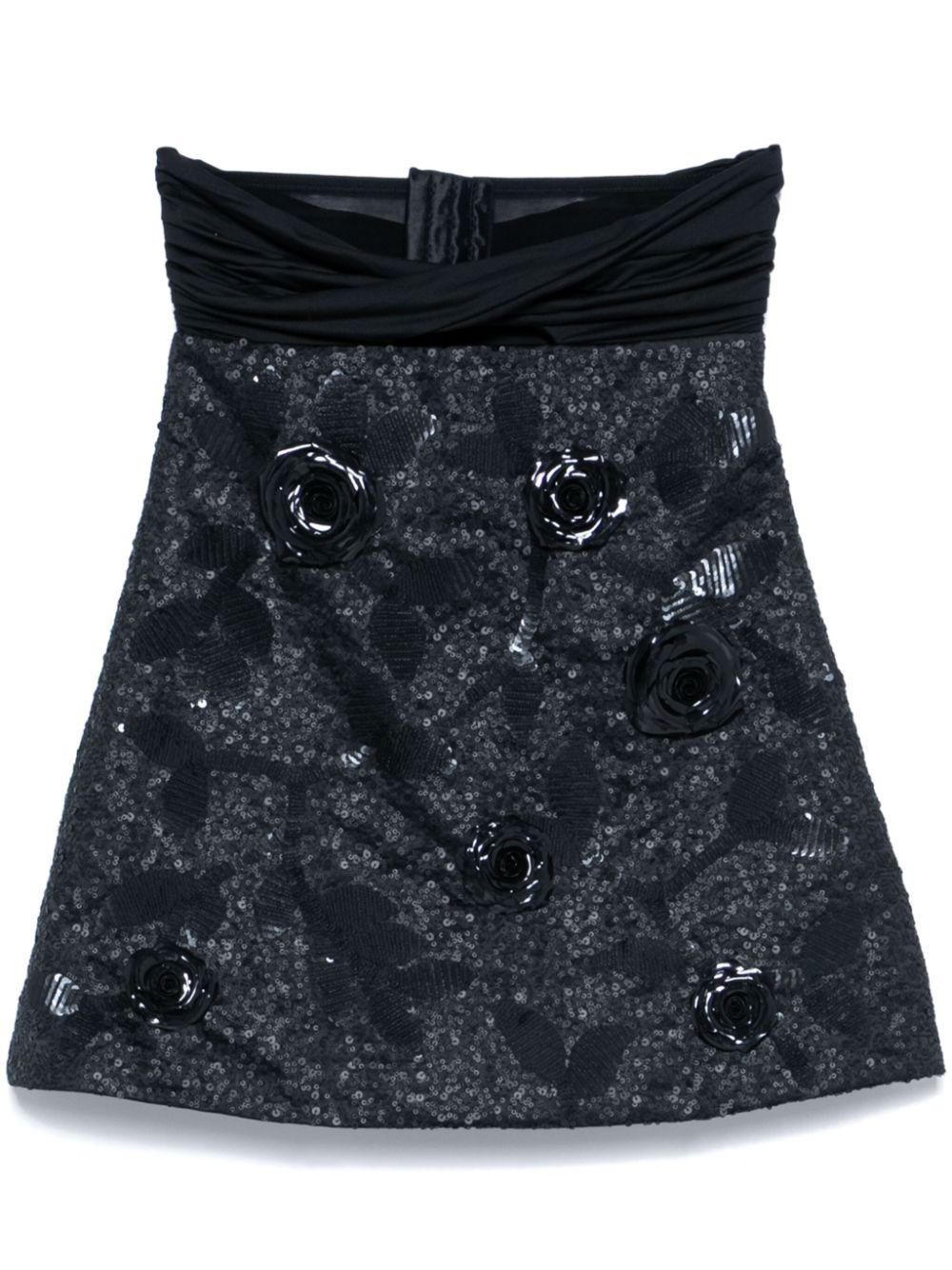 Twisted-detail mini dress - Black