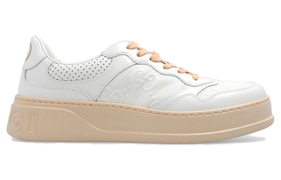 (WMNS) GG Embossed Sneaker 'White Beige'