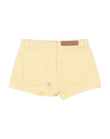 Kid Girl Denim shorts Yellow Size 14 Cotton, Elastane
