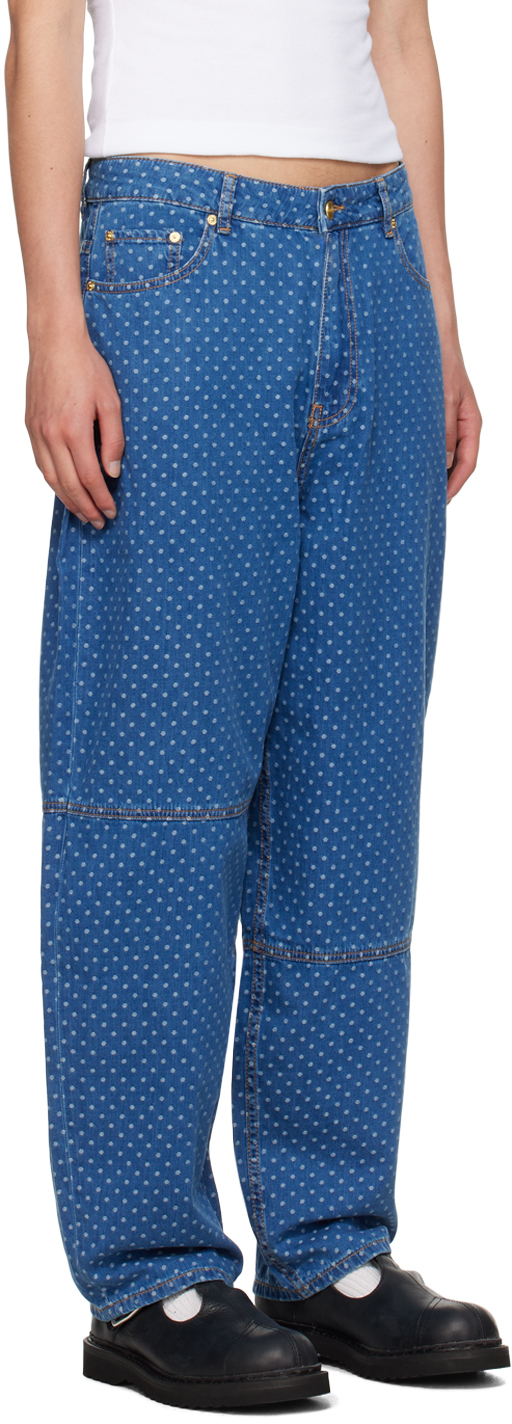GANNI Blue Stary Jeans