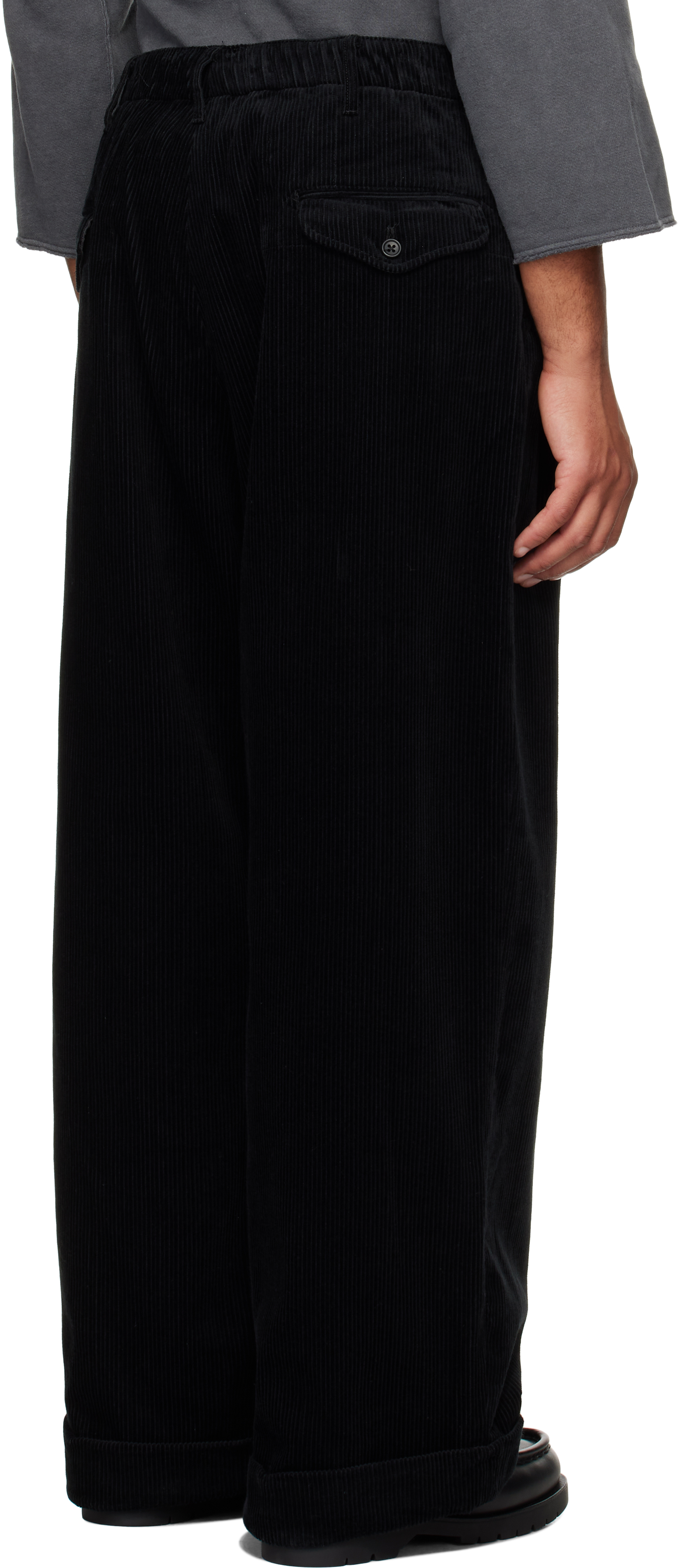 Engineered Garments Black 8W Corduroy Oxford Trousers