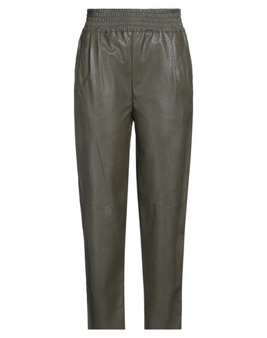 Woman Pants Military green Size 4 Viscose, Polyurethane