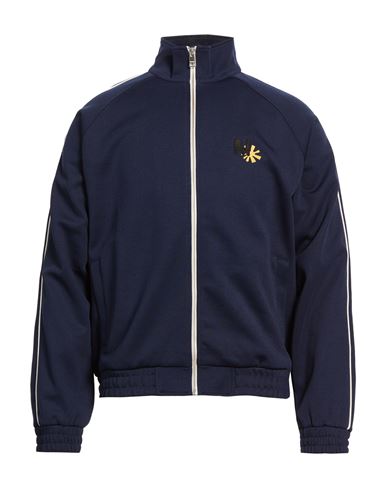 Man Sweatshirt Navy Size XL Polyester, Cotton