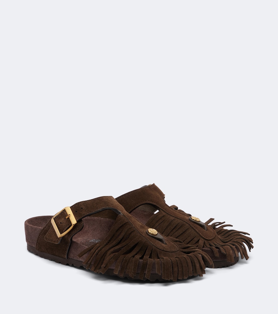 X Birkenstock Gizeh fringed suede sandals