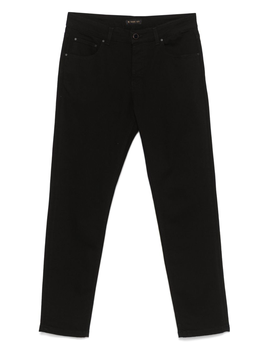 Manuel Ritz logo-patch jeans - Black
