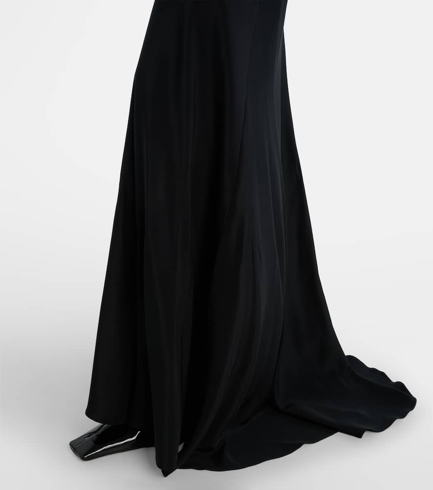 Cilen cotton-blend gown