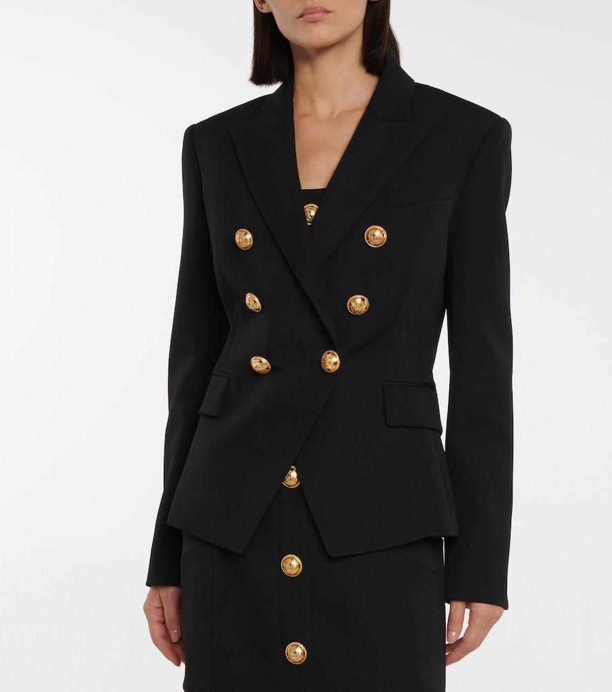 Double-breasted wool blazer