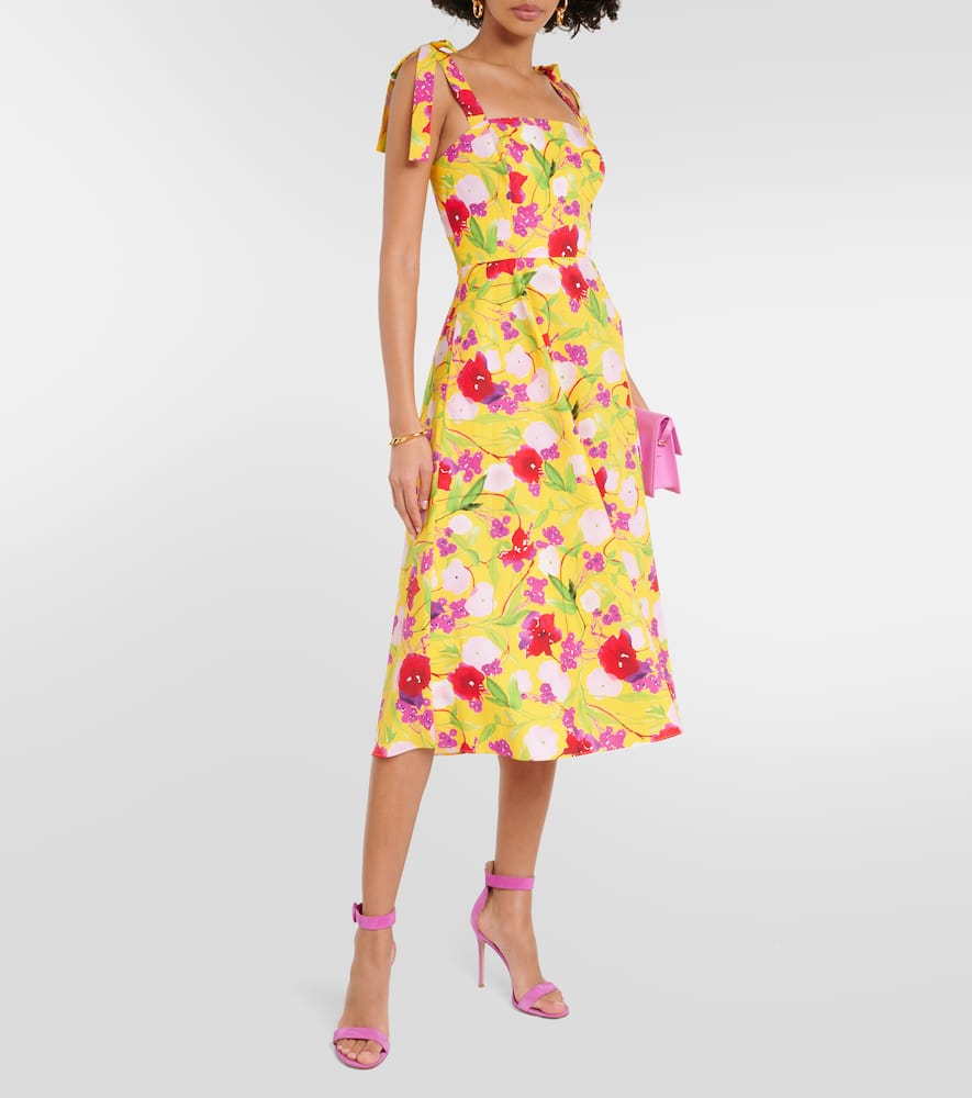 Floral cotton midi dress