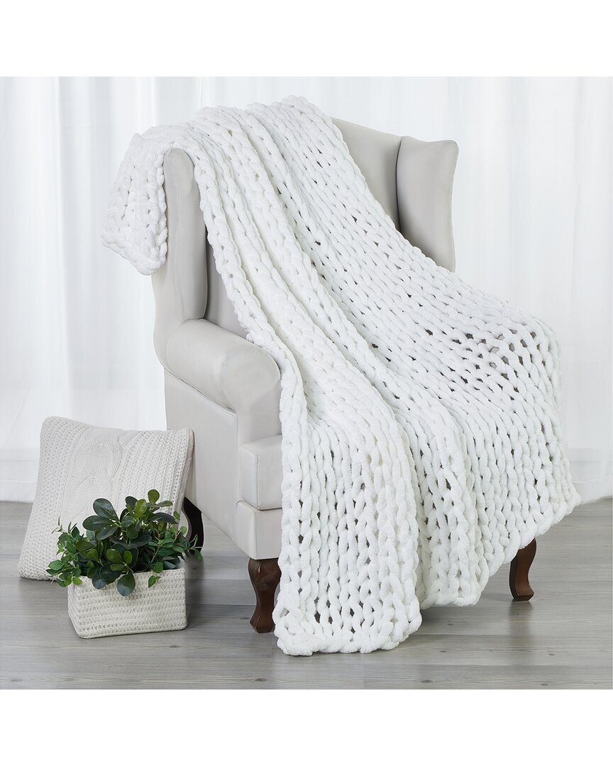 Chunky Knit Chenille Throw