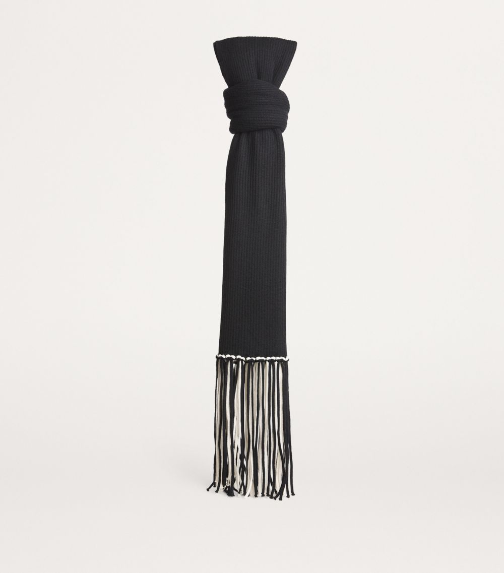 Wool-Cashmere Fringed Scarf