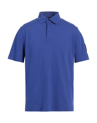 Man Polo shirt Bright blue Size S Cotton, Elastane
