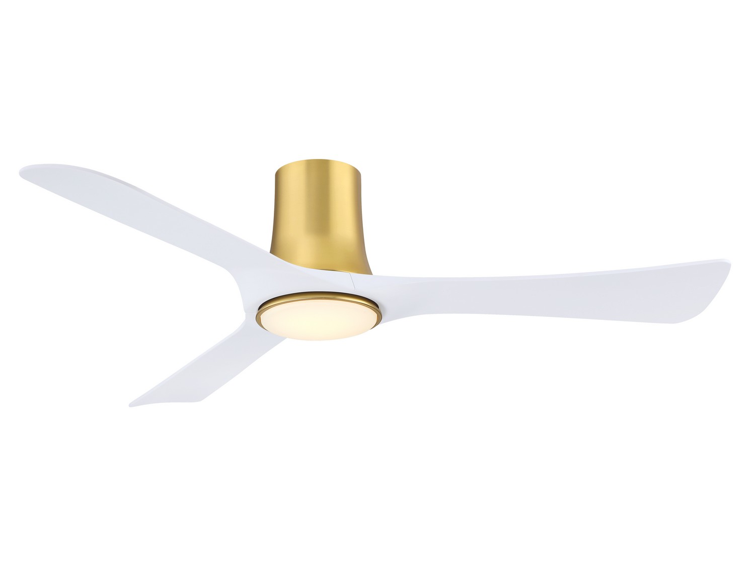 Brushed Satin Brass 52" Ceiling Fan from the Corke 52 Collection