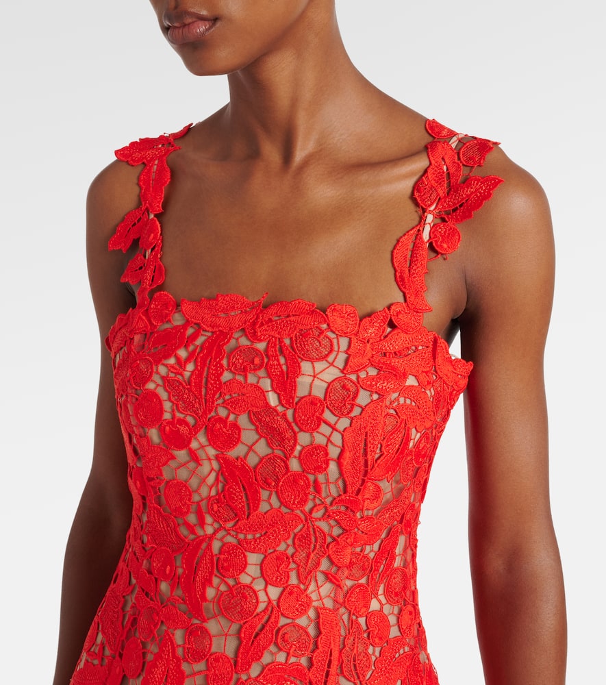 Guipure lace cocktail dress