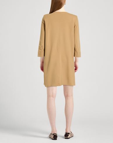 Woman Mini dress Sand Size 4 Viscose, Polyamide, Elastane