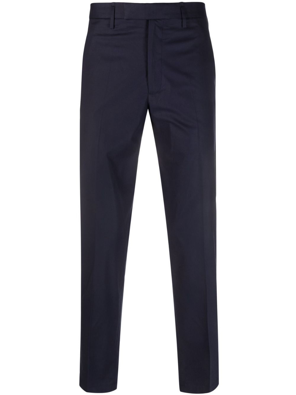 Mid-rise straight-leg trousers - Black