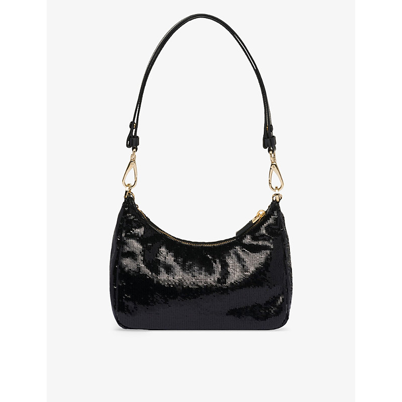 Womens Black Re-Nylon Recycled-nylon Shoulder bag 