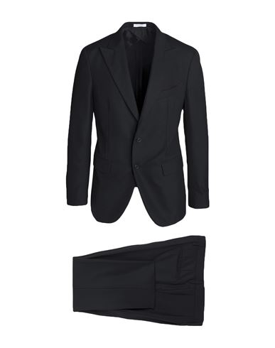 Boglioli Man Suit Black Size 42 Virgin Wool, Cupro