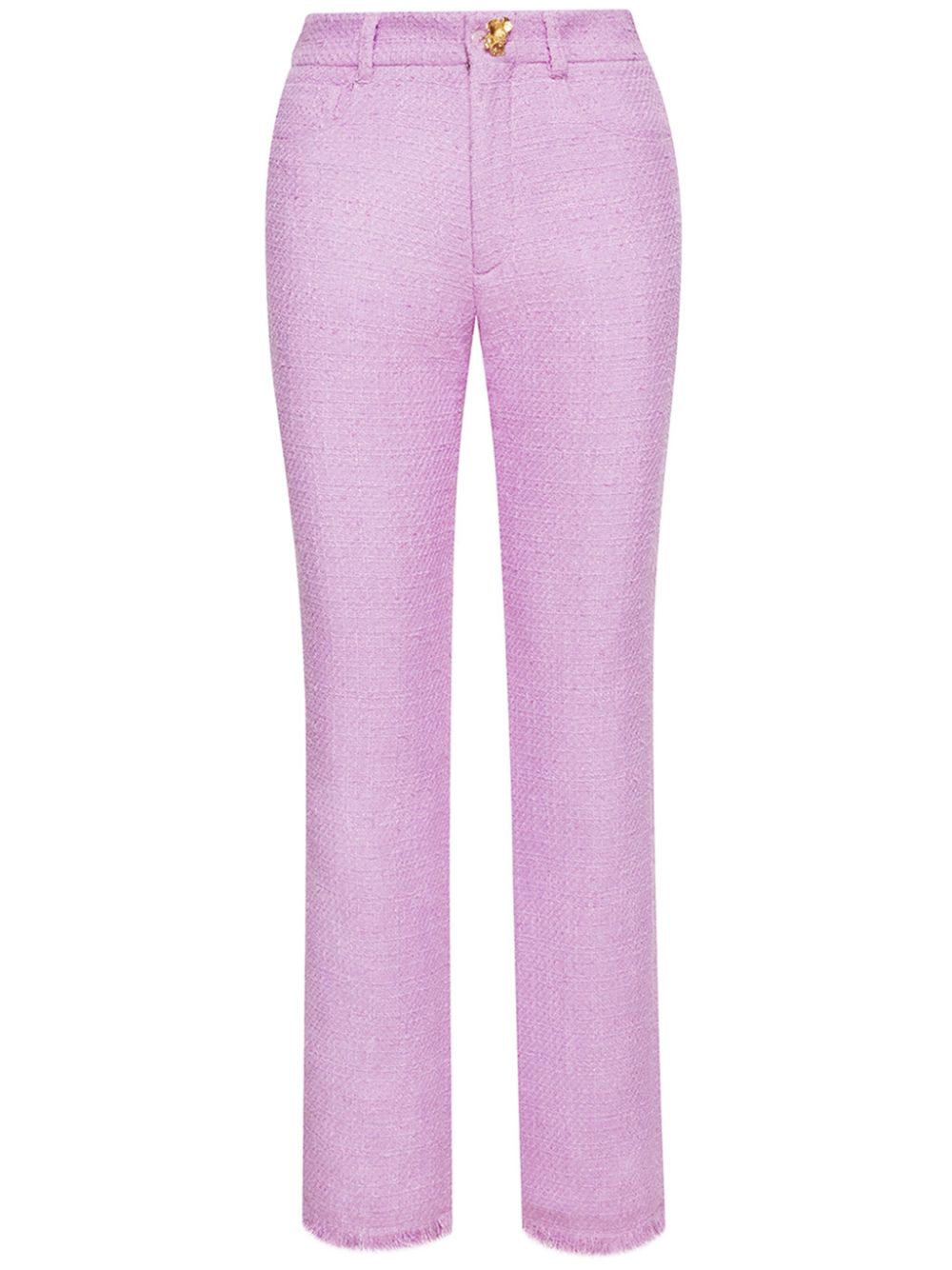 Cropped tweed trousers - Pink