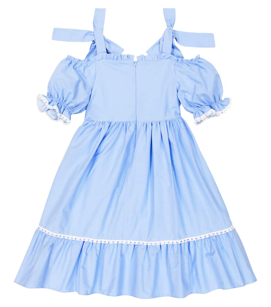 Patachou Bow-detail tiered cotton dress