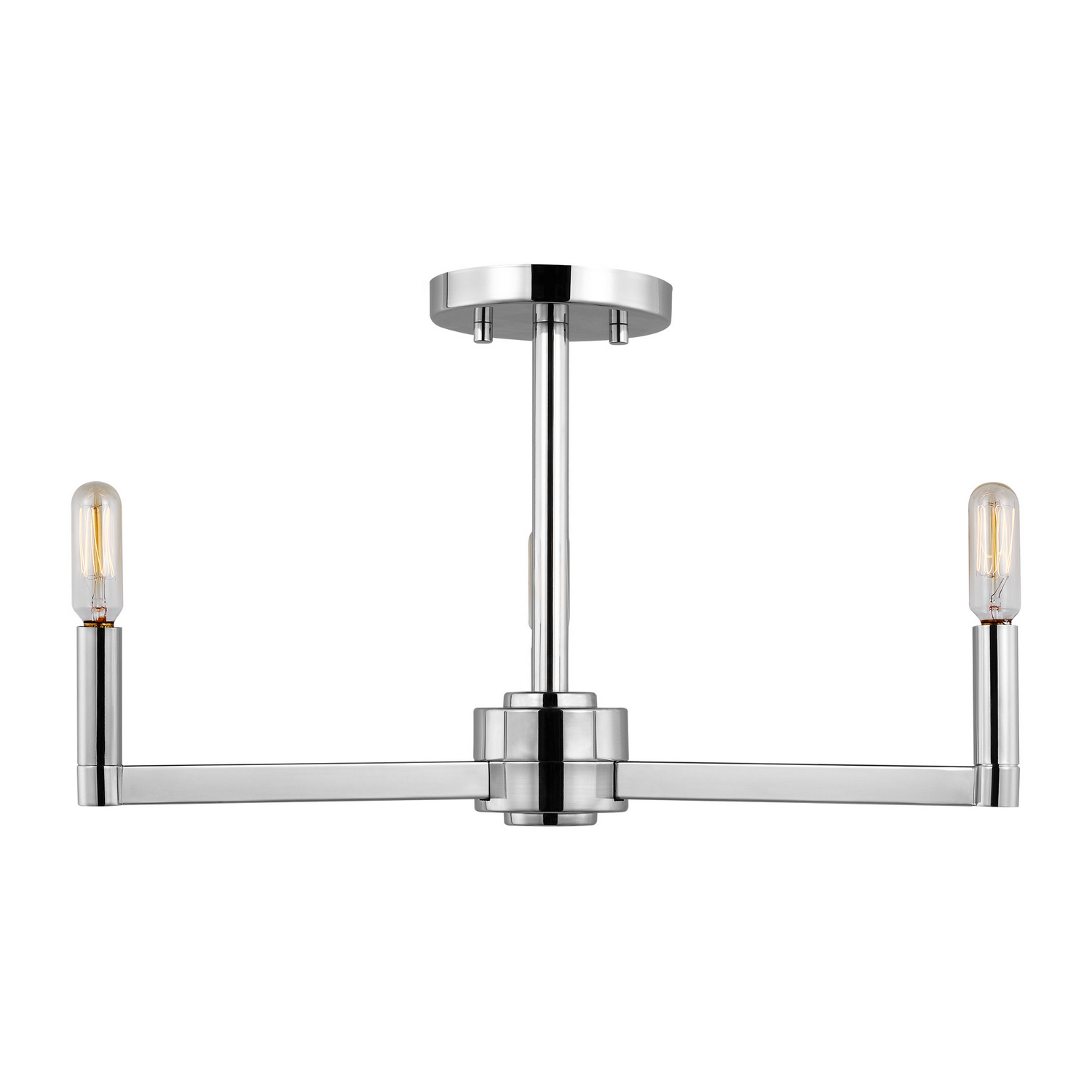 Fullton 3-Light Semi-Flush Ceiling Light in Chrome