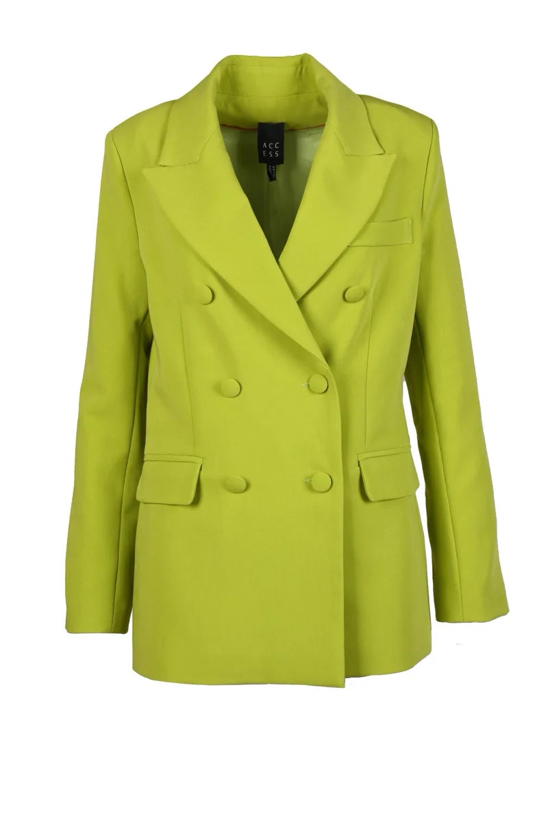 Apple Green Double-Breasted Jacket