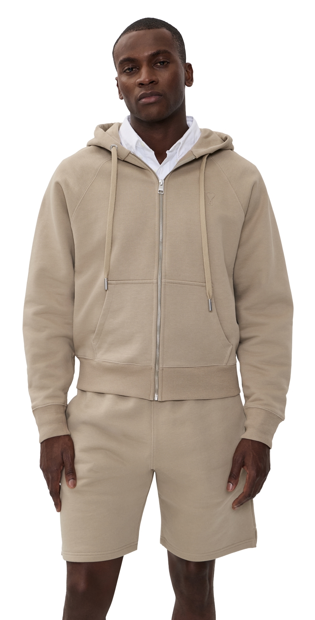 ADC Zip Hoodie Beige Taupe
