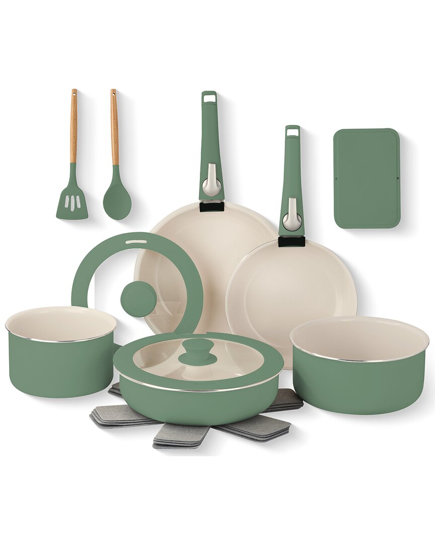 Gotham Steel 18pc Nonstick Ceramic Cookware Set with Detachable Handles