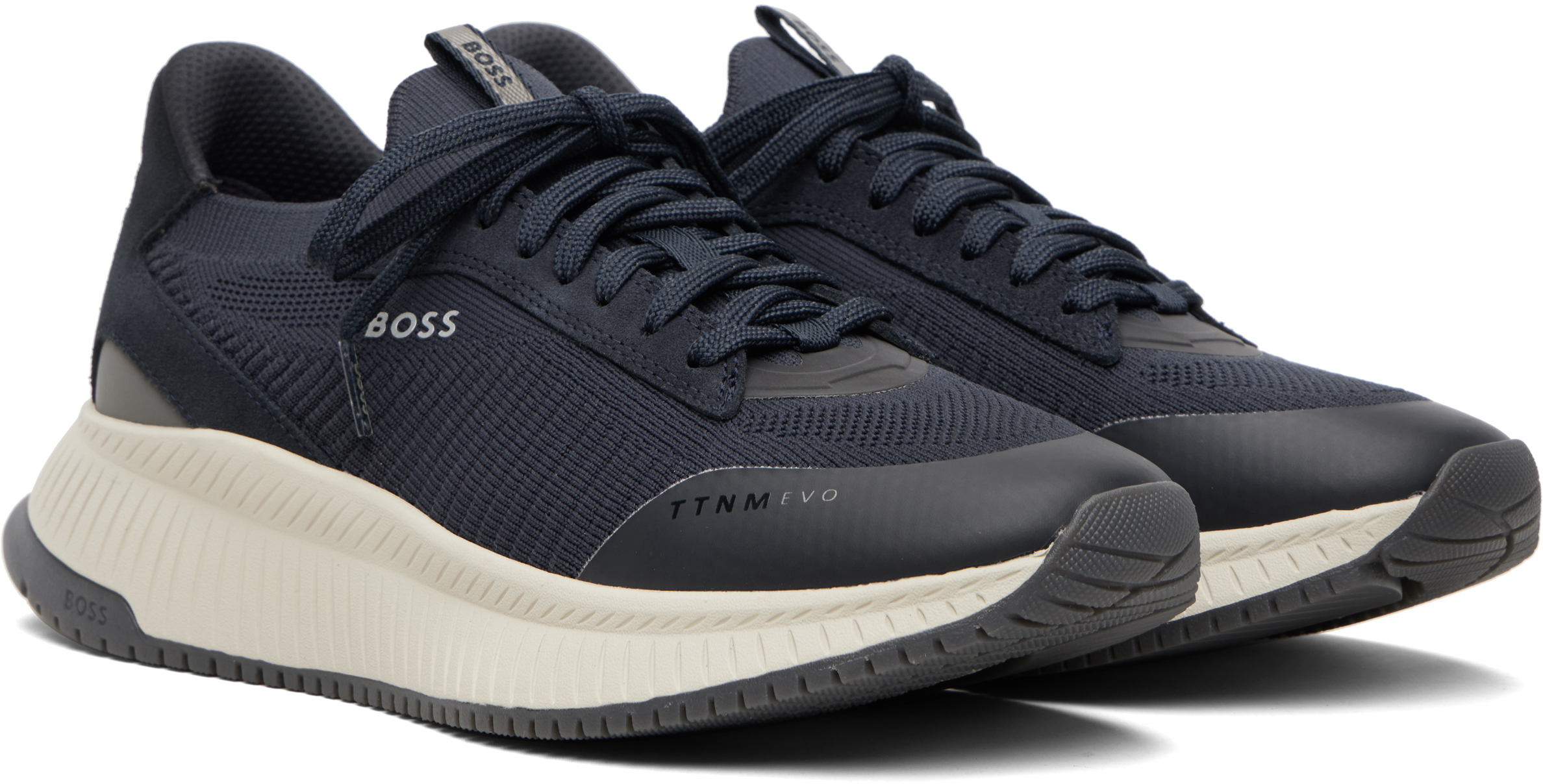 Navy TTNM EVO Knitted Sneakers