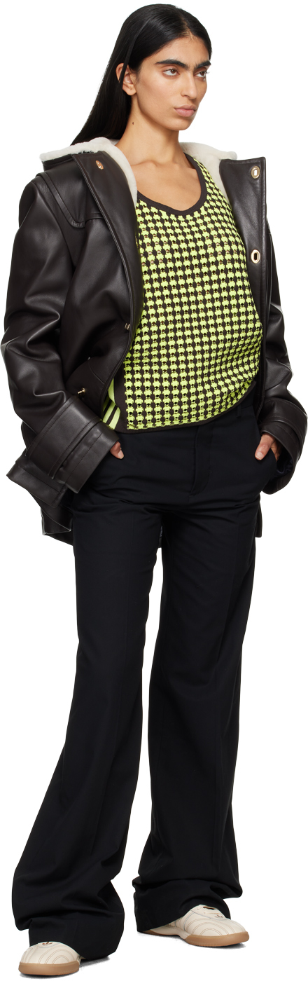 Wales Bonner Brown Thought Leather Jacket