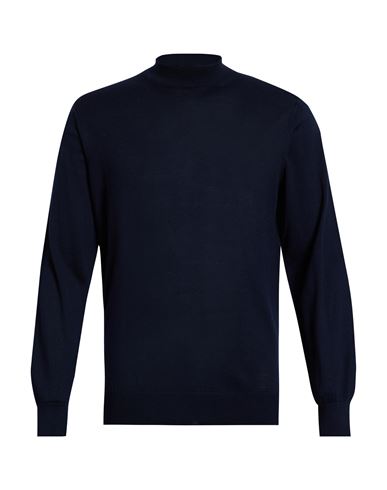 Man Turtleneck Blue Size 40 Merino Wool