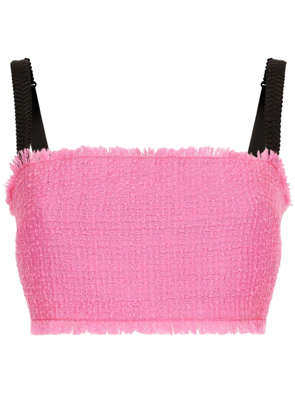 Rachel tweed cropped top - Pink