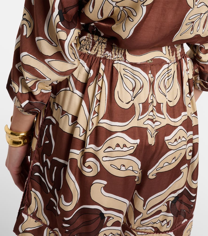 Isabelle printed high-rise shorts