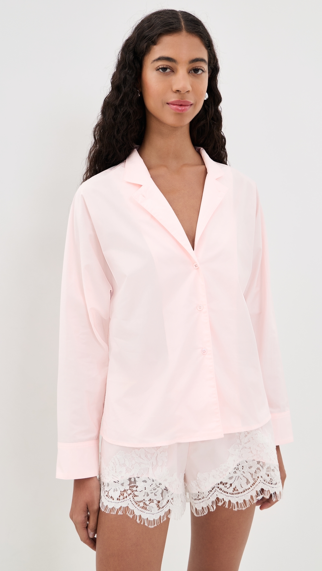 Dakota Button Down Shirt Baby Pink