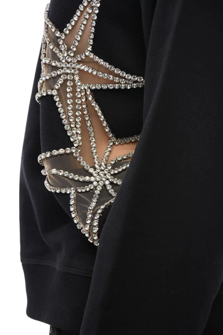 Black Cotton Sweatshirt