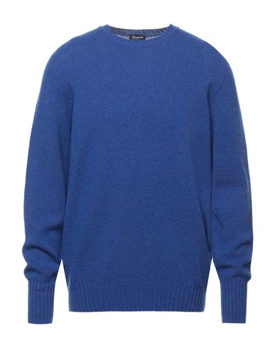 Man Sweater Blue Size 40 Lambswool