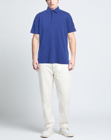 Man Polo shirt Bright blue Size S Cotton, Elastane