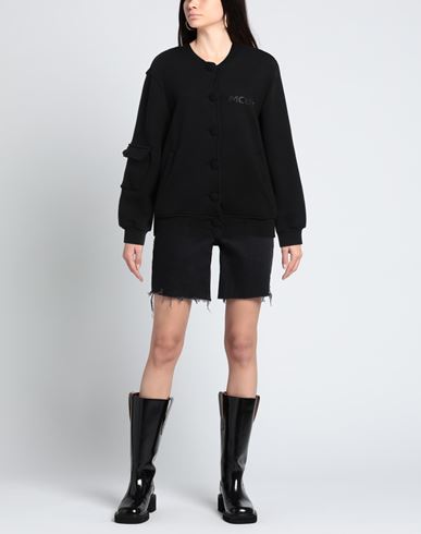 M. c.u. Marco Cassese Union Woman Sweatshirt Black Size L Cotton, Swarovski Crystal