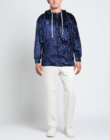 Man Sweatshirt Blue Size XS Polyester, Elastane