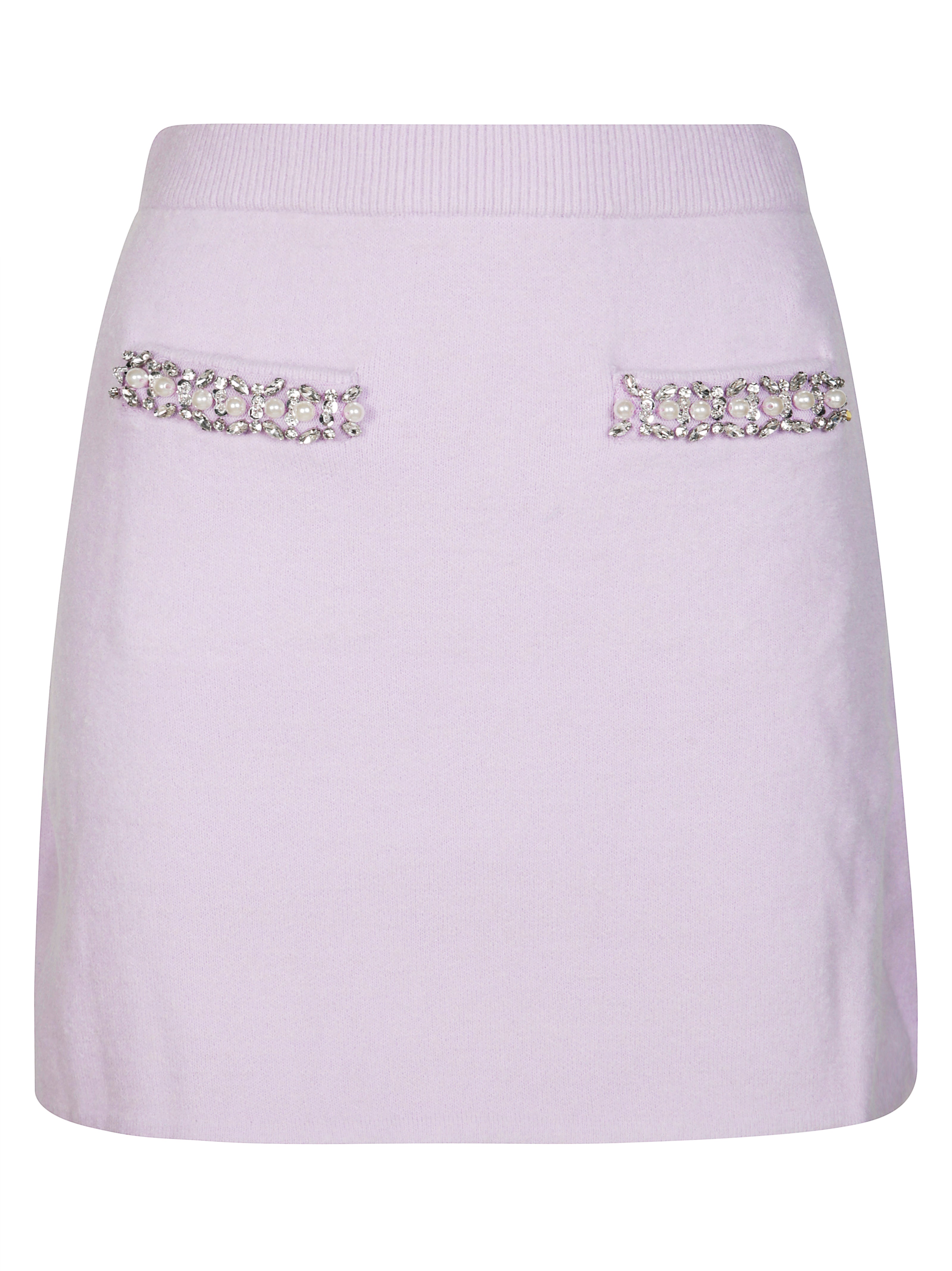 Crystal Trim Knit Skirt
