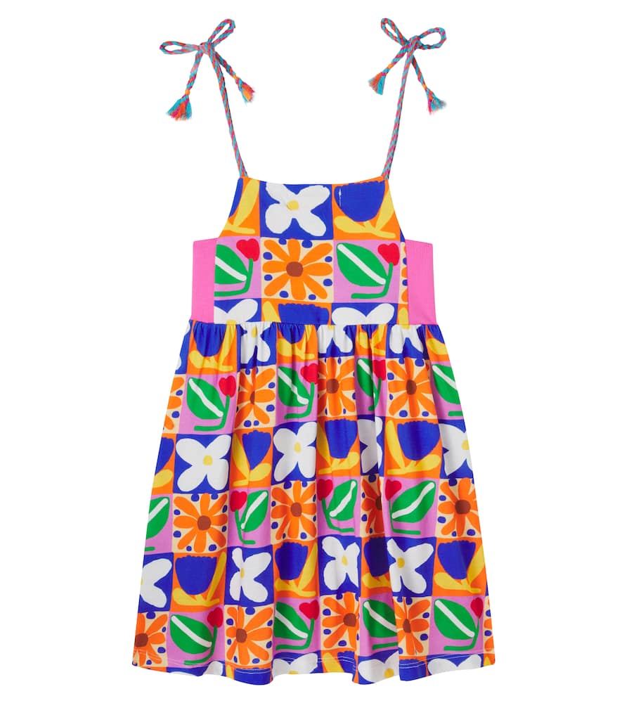 Fábula Checked floral cotton dress