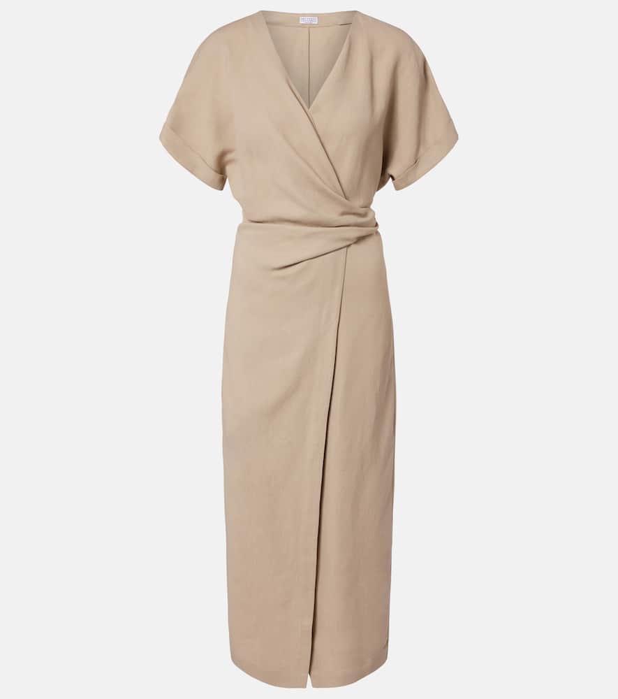 Draped wrap dress