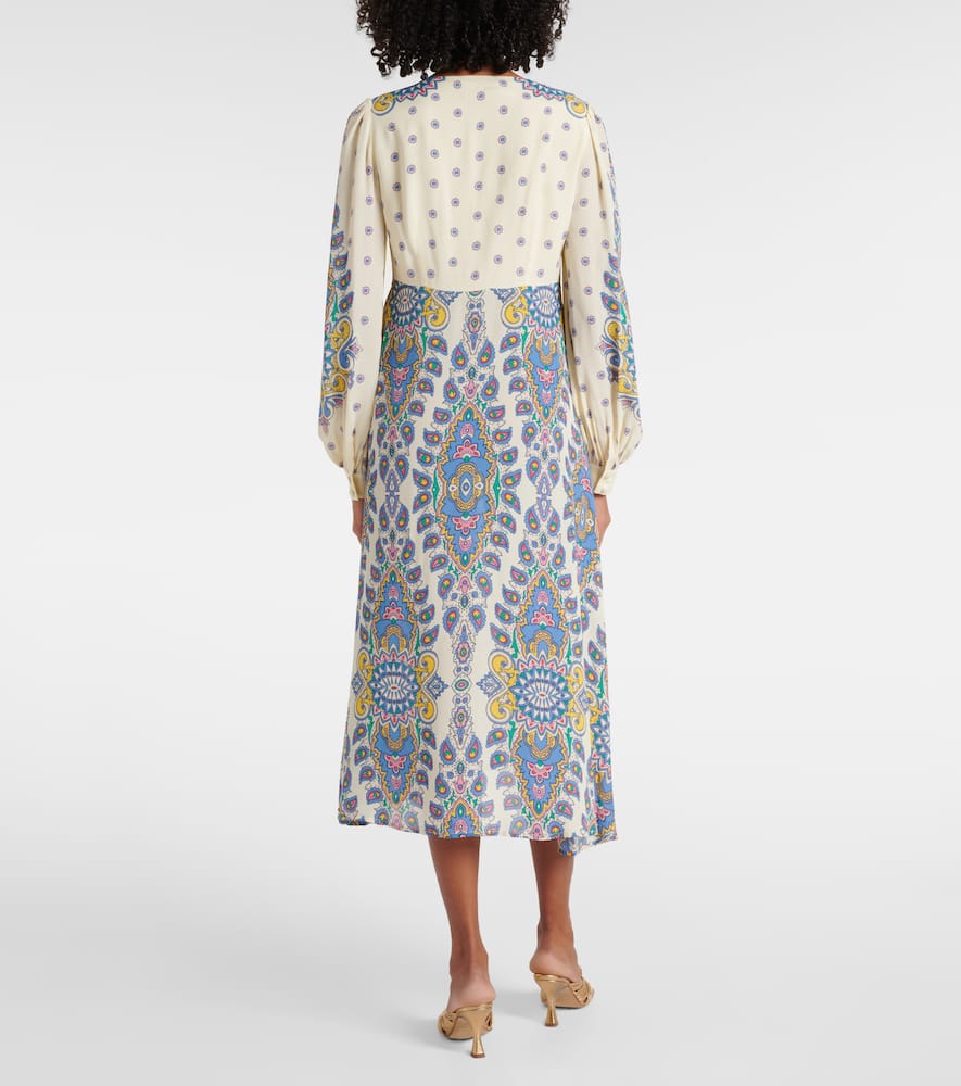 Paisley crêpe de chine midi dress